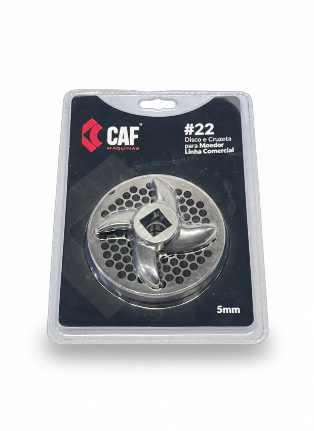 Kit Cruzeta Curva e Disco Moedor CAF 22 5mm Inox