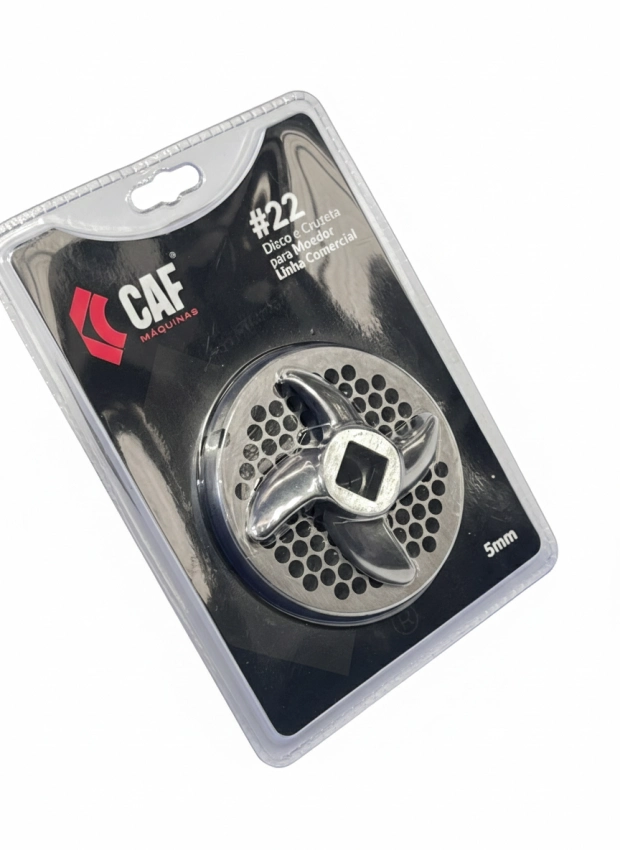 Kit Cruzeta Curva e Disco Moedor CAF 22 5mm Inox