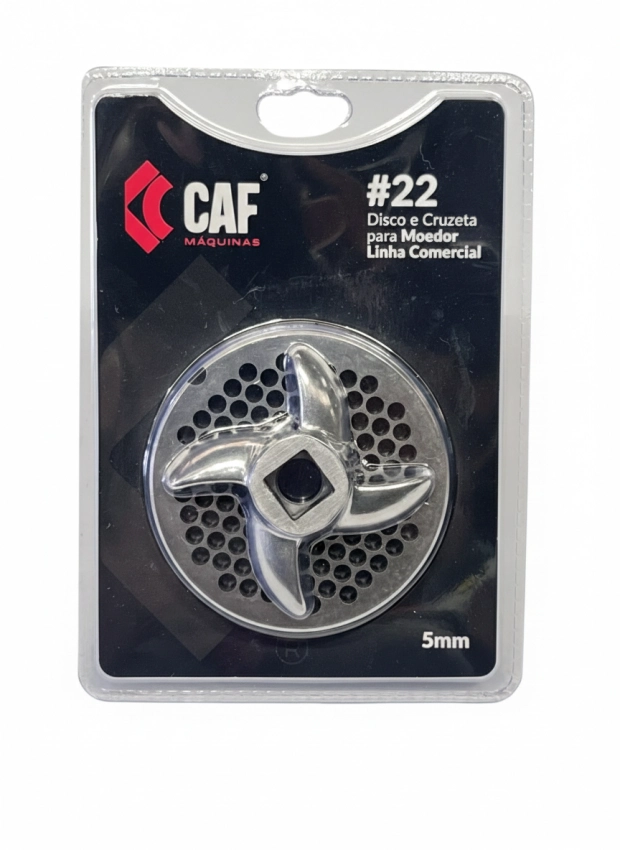 Kit Cruzeta Curva e Disco Moedor CAF 22 5mm Inox