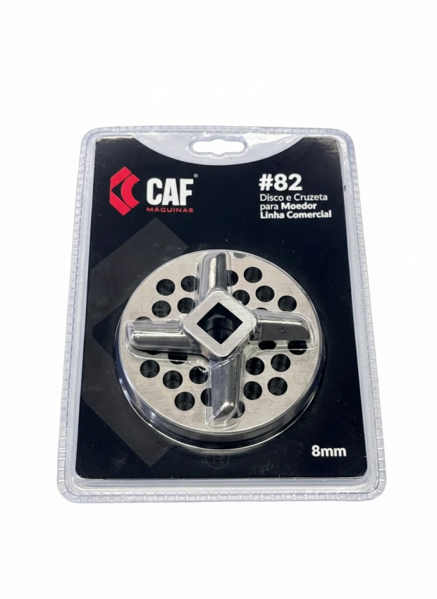 Kit Cruzeta Reta e Disco Moedor CAF 82 8mm Inox
