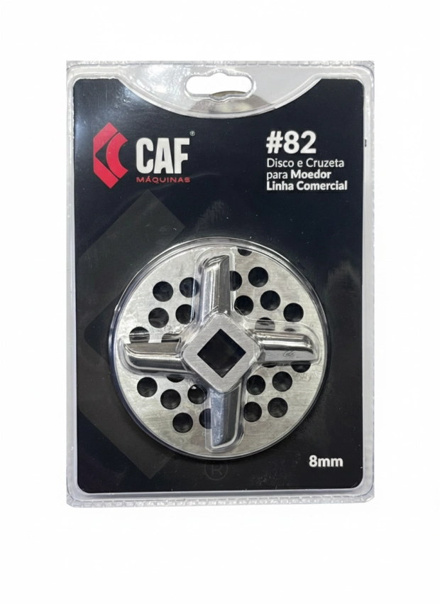 Kit Cruzeta Reta e Disco Moedor CAF 82 8mm Inox