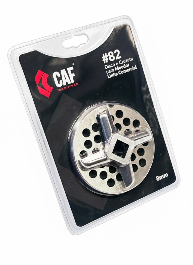 Kit Cruzeta Reta e Disco Moedor CAF 82 8mm Inox