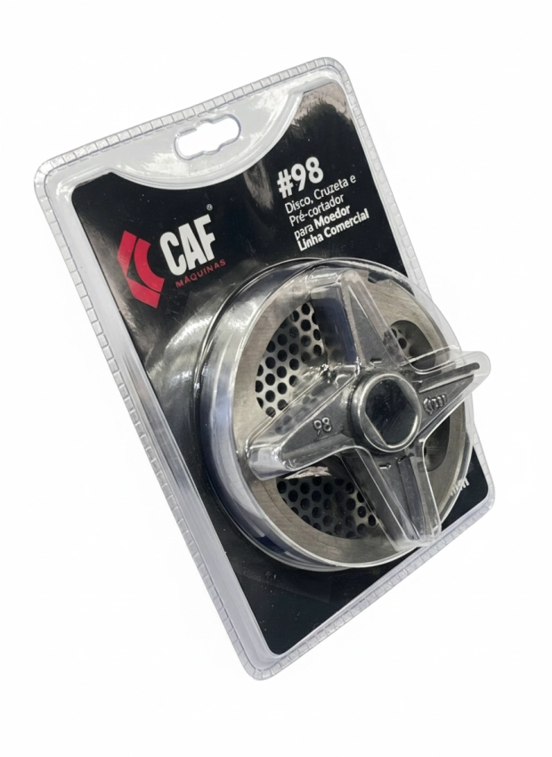 Kit Cruzeta Dupla, Disco Pré e Disco 4mm Inox para Moedor CAF 98