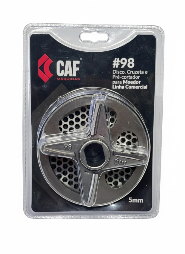 Kit Cruzeta Dupla, Disco Pré e Disco 5mm Inox para Moedor CAF 98