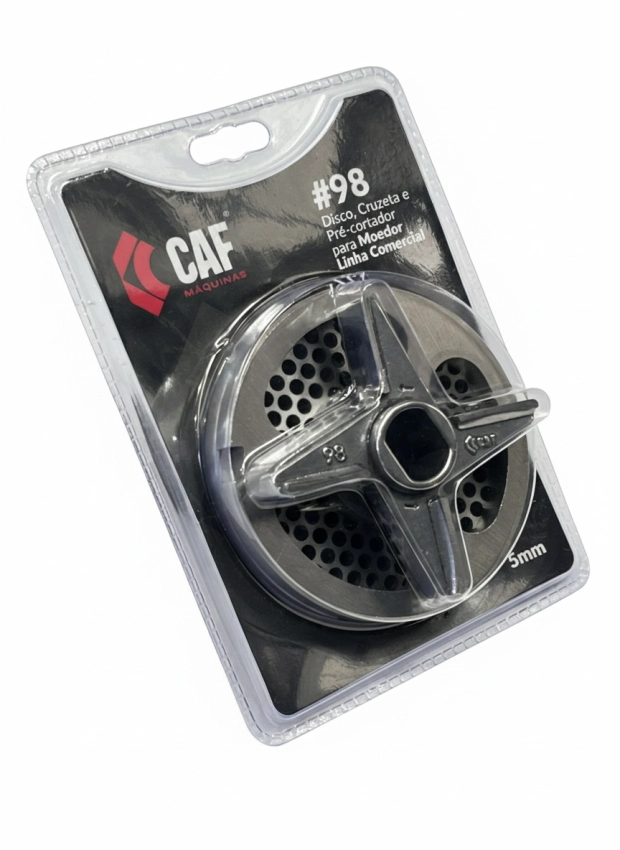 Kit Cruzeta Dupla, Disco Pré e Disco 5mm Inox para Moedor CAF 98